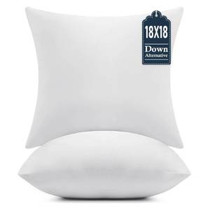 lot 6251 image: puredown� 18x18 Throw Pillow Inserts Set of 2 �� Supportive & Fluffy Down Alternative Pillow Forms for Couch, Sofa & Bed, Indoor Decorative Cushion Stuffer