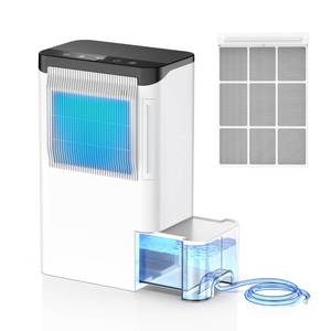 lot 8027 image: Dehumidifiers for Home 1500 Sq.Ft, 2.5L Tank, 35dB Quiet, New Rotary Technology Dehumidifier with Drain Hose, Works Down to 1°C34°F, Auto Shutoff, Ideal for Basement Bedroom Bathroom RV Closet