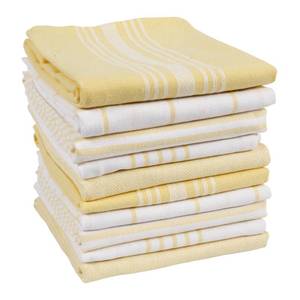 lot 8029 image: KAF Home Soho Kitchen Dish Towels - Set of 10, 18 x 28 Inch (Yellow)