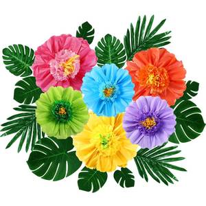 lot 8041 image: 40 Pcs Hawaiian Hibiscus Flowers Tropical Party Decoration,Classic Color