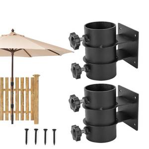 lot 8050 image: ZEMBSOYA Deck Umbrella Mount, Heavy Duty Patio Umbrella Holder for 1.5-2 Inch Poles, Adjustable Metal Umbrella Stand for Deck Railing, Balcony, Outdoor Courtyard, Fences