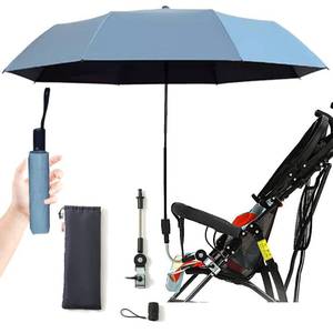 lot 8055 image: Nakazawa Universal Baby Parasol, Baby Stroller Sun Shade Sun Protection Sun Shade for Strollers, Waterproof Umbrella for Trolley Bike, Bicycle Umbrella with Holder Clip Clamp (Sky Blue)