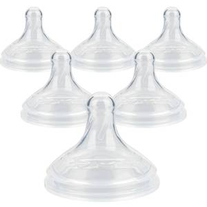 lot 8079 image: Silicone Nipple for Dr.Browns Wide-Nick Baby Bottle & Glass Bottles,Level 3 Nipple, Fast Flow, 6m, 6 Count