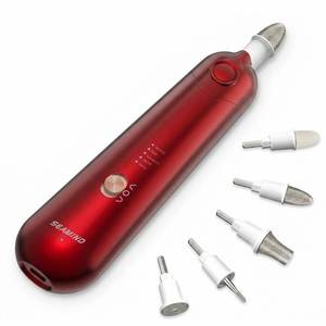 lot 8097 image: SEAMIND 5-in-1 Electric Nail File Kit, Cordless Manicure Pedicure Set, Red