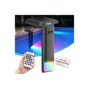 lot 9563 image: Solar Pool Lights Only for Inground Pools with Remote, 56 LEDs Brighter 3-Sided 180° Underwater Glow, 10 Colors 4 Modes, 3 Brightness Levels, IP68 Waterproof��1 Pack��