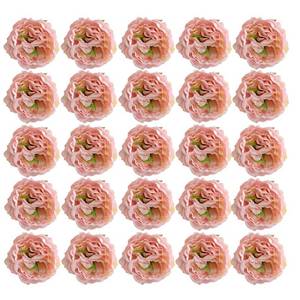 lot 9589 image: ATFL 24 Pcs Light Pink Peonies Artificial Flowers Heads with Stems,4 inch Faux Peony Flowers Heads with Stems,Fake Silk Peonies Flower Heads in Bulk Wholesale for Wedding Home Decor