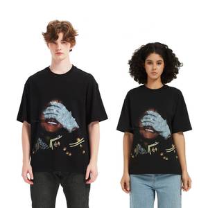 lot 10040 image: Mens Classic Graphic Tees, (No Rhinestones) Cotton Crewneck Tee, Casual Fit Top, Summer Streetwear Shirts, Unisex Oversized Vintage-Style T-Shirts for Men Black
