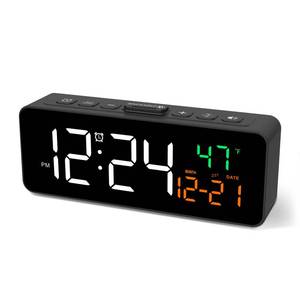 lot 10057 image: Netzu 3-in-1 Digital Clocks for Living Room, Small & Compact Alarm Clock