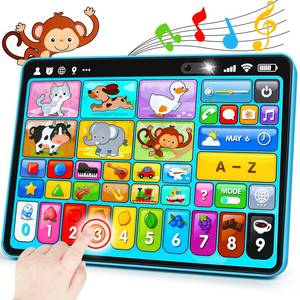 lot 10068 image: Peacurh Trilingual Learning Toy Tablet with Music & Sound, Montessori Speech Musical Therapy Toys, Gifts for Boy, Girl, Baby, Toddler, for Age 1, 2, 3 Year Old (12-18 Months)