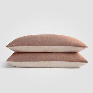 lot 10070 image: Crane Home Dune Diamond Stitch Standard Sham Set of 2, Cotton-Linen Blend Pillow Shams with Diamond Stitch Detail, Envelope & Coconut Button Closure, Luxury Decorative Bedding Accent