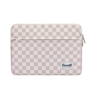 lot 10081 image: Canvaslife Neutral Checker Pattern Laptop Sleeve Case Cover with Pocket for MacBook Pro 14 inch and 14 inch-14.4 inch HP, Lenovo, Dell, ASUS, Acer Notebook Computer
