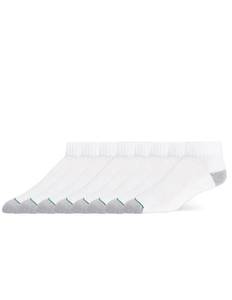 lot 10105 image: Burlington Mens Comfort Sport Cushion Quarter Top Sock 8 Pair Pack, White, One Size