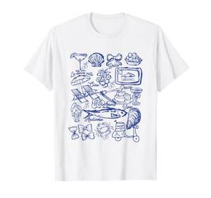 lot 10125 image: Italian Summer Clean Girl Sardines Fisherman Aesthetic T-Shirt