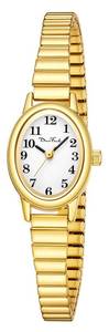 lot 10134 image: Diaofendi Petite Womens Easy Reader Watch, Analog Women Watch with Stainless Steel Expansion Band, Water Resistant (Gold, S(5.51-7))