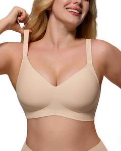 lot 10135 image: As Fairy Comfort Wireless Lift Bra for Women - Smooth Full Coverage Push Up Bras for Everyday Wear Nude 34D