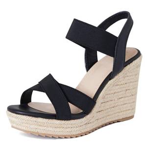 lot 11624 image: mikarka Wedges Heels for Women - Open Toe Espadrilles Platform Sandals (Size 10)