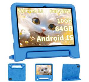 lot 11631 image: COLORROOM 2026 Upgraded Android 15 Tablet, 10inch Kids Tablet, Octa-core CPU, 10GB64GB1TB Expand Tablets for Kids with Kids Space, Parental Control, 6000mAh Big Battery,Touchscreen Tableta,Blue