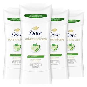 lot 12004 image: Dove Advanced Care Antiperspirant Deodorant Stick Cool Essentials 4 ct for helping your skin barrier repair after shaving 72 hour odor control and sweat protection with Pro Ceramide Technology 2.6 oz
