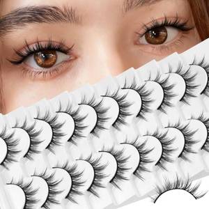 lot 12023 image: Losha Eyelashes Manga Lashes Wispy Faux Mink Lashes Natural Look (6D75) (Used)