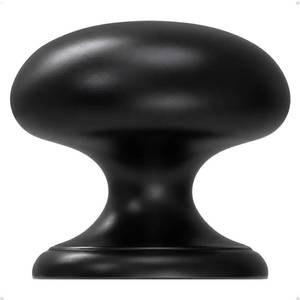 lot 12028 image: trust4care 2-Pack Matt Black Large Bifold Closet Door Knobs with Wide Base, Round Heavy Kitchen Cabinet Wardrobe Dresser Dummy Pull Knobs, 1-12 Inch Furniture Sideboard Drawer Handles