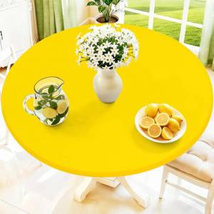 lot 12041 image: Moosfor Spandex Round Tablecloth, Fitted Table Cloth for 18-24 Tables