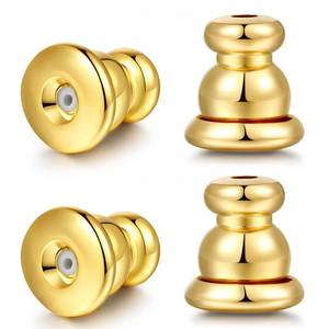 lot 12070 image: Earring Backs for Studs, 18K Gold Bullet Earring Backs Replacements for StudsDroopy Ears, Secure Locking Backings for Sensitive Ears, Hypoallergenic&Comfortable (Gold 4 PCS) (Only 3)
