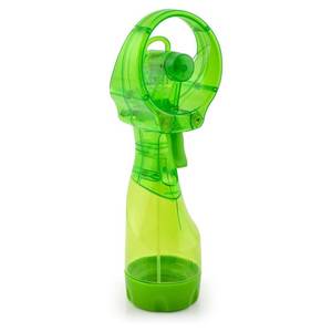 lot 12075 image: O2COOL Deluxe Handheld Misting Fan Battery Powered Green (No Batteries )