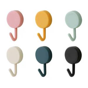 lot 12088 image: DHDestined Fateful 6 Pack Adhesive Hooks Cute Utility Hooks, Key Hooks for Wall Decorative, for Hanging Hat, Towel, Key, Towel Hook Wall Mount for Home, Kitchen, Bathroom, Office