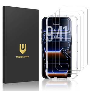 lot 12427 image: UNBREAKcable 3-Pack Screen Protector for iPhone 17 Pro Tempered Glass