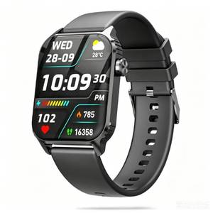 lot 12431 image: TRAUSI Touchscreen Smartwatch with Bluetooth Call, 100 Modes and Sleep Notifications, Waterproof Watch for iPhone Black