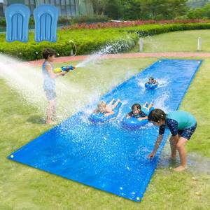lot 13304 image: Aycsiyana Slip Lawn Water Slide for Adults with 2 Bodyboards, Extra Long Heavy Duty Slip Lawn Water Slide Backyard, Lawn Big Water Slide Tarp for Adults