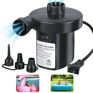 lot 14382 image: KAR4KLEANER Electric Air Pump for Inflatables Air Mattress Pump AC 130W