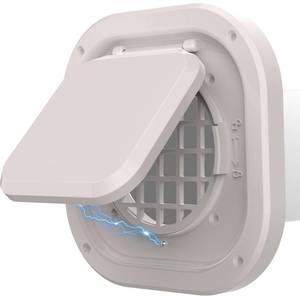 lot 14386 image: Dryer Vent Cover Outside 4 inch, Magnetic Door Design, Durable Airflow Vent with Lint Trap Screen, Thickened Material, 7 inch x 7 inch Size, Beige