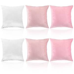 lot 14388 image: Pink Series Throw Pillow Covers 6 Pcs 18 x 18 Decorative Pillow Covers for Couch Soft Velvet Square Pillows Cover for Sofa Bedroom Patio Balcony Picnic Coquette Party Decor Accessories, No Inserts