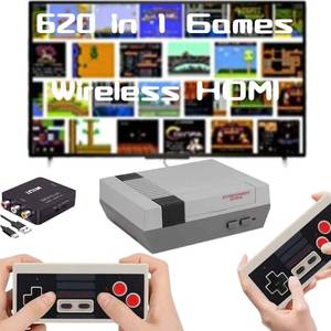 lot 14426 image: Retro Game Console,Classic Mini Edition Games Console,AV and HDMI Output Handheld Game System with Dual Wireless Controllers,Plug and Play. (Gray)