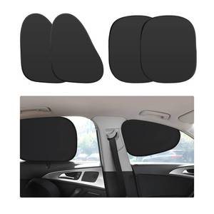 lot 14430 image: Sun Walker 4 PCS Car Window Shades, Static Suction Front and Rear Side Window Sunshades Glare Blockers, Foldable Automotive UV Protection Cover Privacy Curtains for Women Men