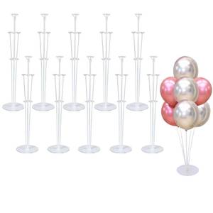 lot 19644 image: Balloon Stand Kit For Table - 10 Sets Balloon Sticks with Base For Birthday Graduation Party Decorations