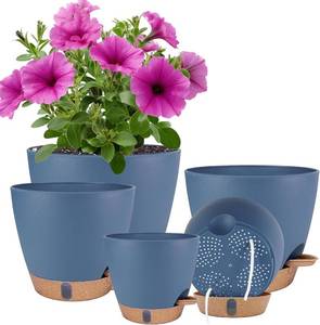 lot 19652 image: Self Watering Pots for Inoor Ourdoor Plants 876.565 Plastic Planters