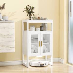 lot 19675 image: Bathroom Storage Cabinet with Motion Sensor Light and 2 Doors, White