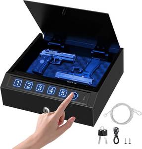 lot 19693 image: CTSAFEPRO Gun Safe,Biometric Fingerprint Gun Safe for Handgun Pistol Safes