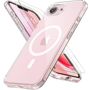 lot 20010 image: Miracase for iPhone 16e case & iPhone 17e Case for MagSafe with 2�9H Screen Protectors TOP Military-Grade Protection Shockproof with Velvet Touch for iPhone 16e17e Phone Case 6.1, Clear