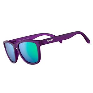 lot 20029 image: goodr Gardening with a Kraken OG Rectangle Sunglasses Polarized Plastic Lenses, Purple Frame, One Size