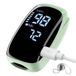 lot 20032 image: Finger Pulse Oximeter, Fingertip Blood Oxygen Saturation with Pulse Monitor Rechargeable, Accurate Spo2 Reading for Home, Outdoor Sports��Green