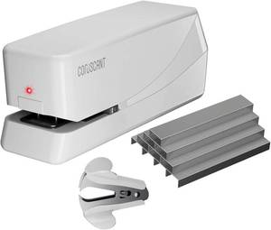 lot 20034 image: Coruscant Electric Stapler, No Jam Easy Reload, 25 Sheet Automatic Staplers for Desk, with 2000 Staples and 1 Staple Remover, Electric Desktop AC or Battery Powered for Classroom Office Home