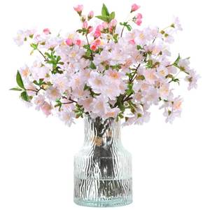 lot 20047 image: Tifuly Artificial Cherry Blossom Branches 2 Bouquets 15.75in Faux Floral Stems Realistic Fake Silk Flowers Arrangements for Home Wedding Kitchen Decor��Light Pink��