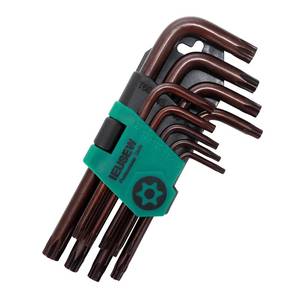lot 20066 image: Ieusew Torx Star Allen Wrench Set, Tamper Resistant Star Key, S2 Steel, 9-Piece Star Wrench Key T10-T50