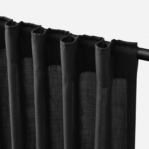 lot 20072 image: Jowels Black Linen Curtains 84 Inch Long 2 Panels for Living Room