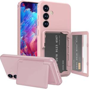 lot 20455 image: Fofvccv for Samsung Galaxy S25 Plus Case with Mirror KBJ Pink