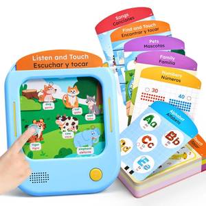 lot 20463 image: JoyCat Bilingual Kids Learning Tablet, 106 Spanish-English Talking Cards