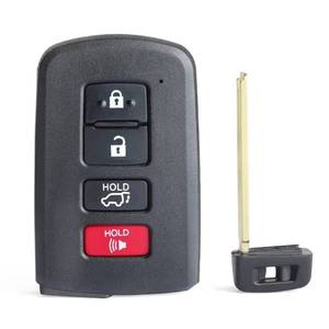lot 20491 image: Keymall Car Key Fob Replacement Smart Remote Key for Toyota Highlander 2014 2015 2016 2017 2018 2019 4 Buttons (FCC IDHYQ14FBA PN 281451-2110 1551A-14FBA 89904-0E121)